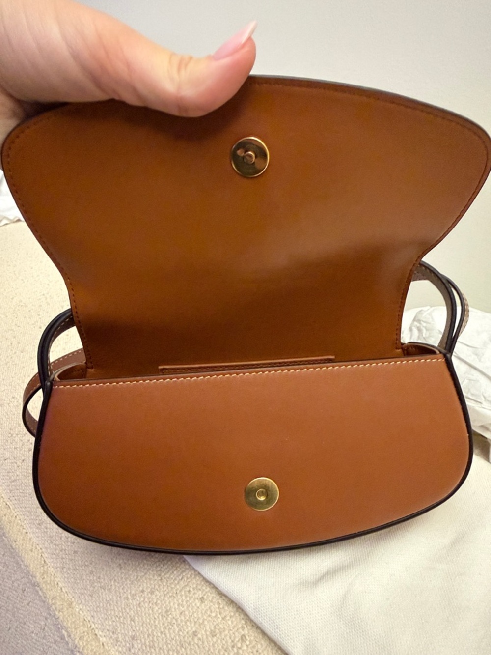 Celine Tabou Leather Handbag - Picture 4 of 10